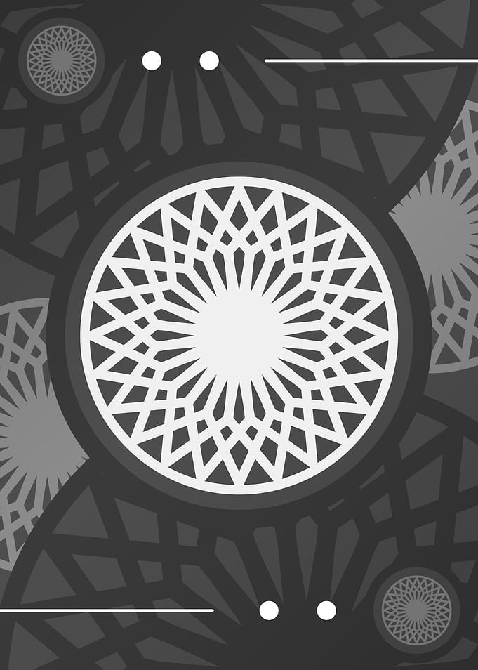 White and Gray Circle Art