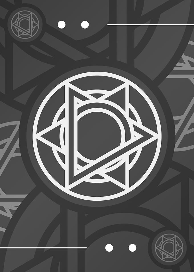 Steel Gray Geometric Glyph