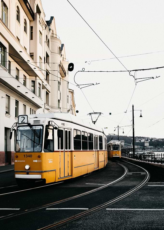 Yellow and White Tram