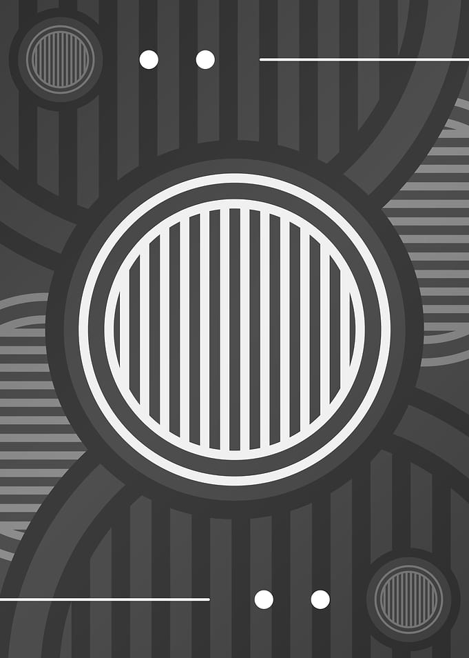 Steel Gray Geometric Glyph