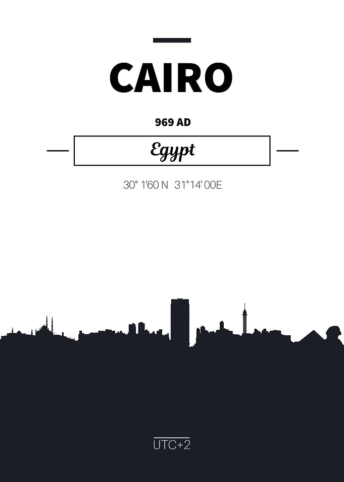 Cairo Egypt skyline poster