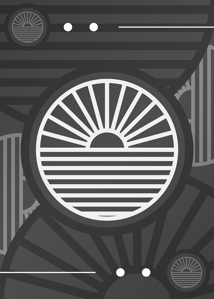 Steel Gray Geometric Glyph