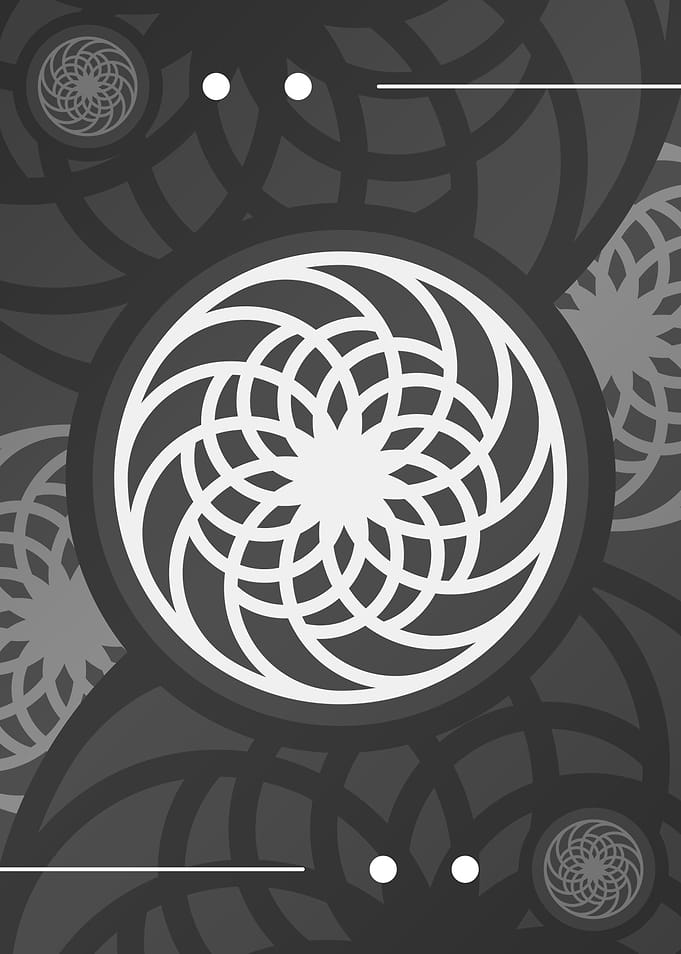 Steel Gray Geometric Glyph
