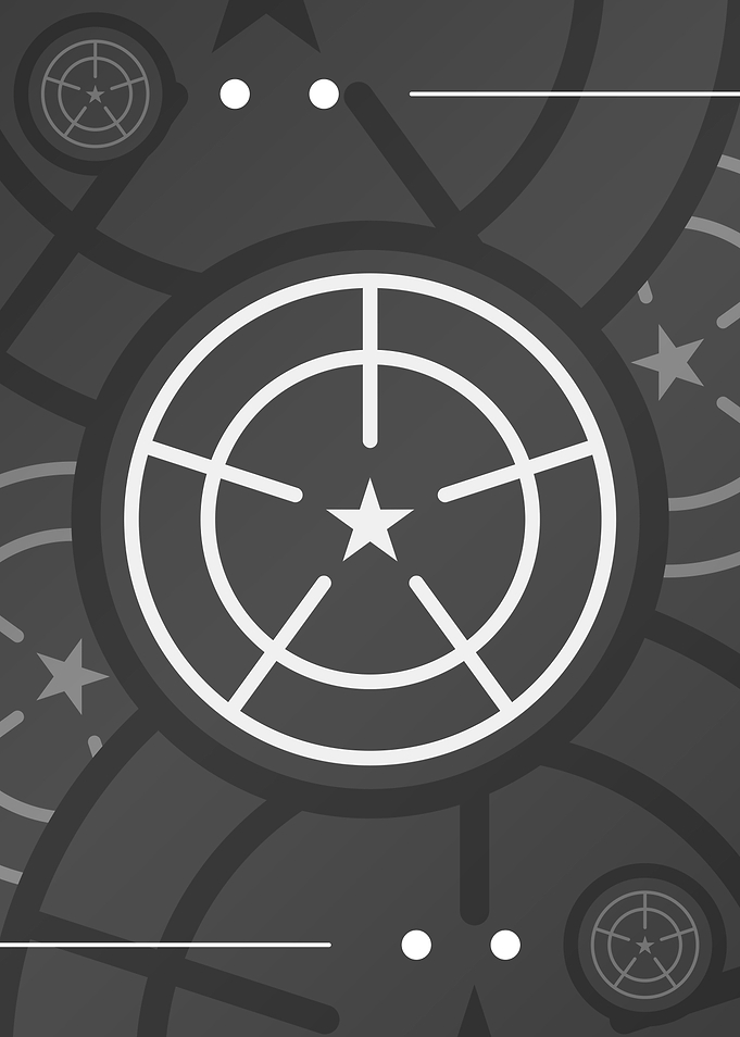 Steel Gray Geometric Glyph