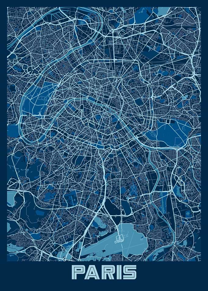 Paris City Map France