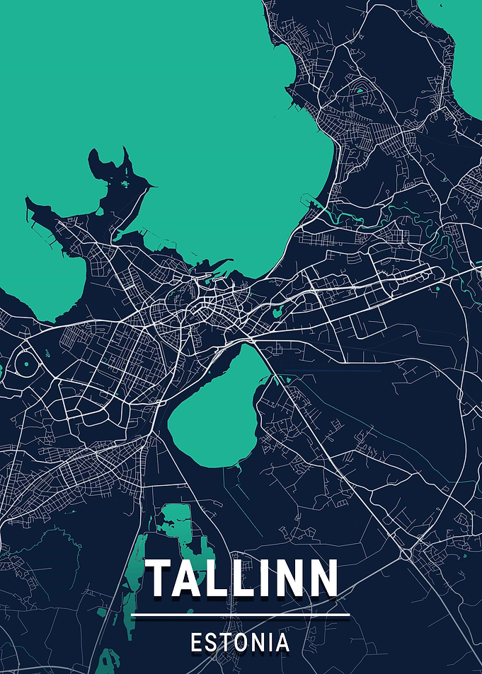 Tallinn City Map Estonia