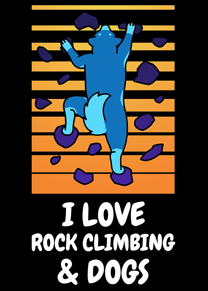 Rock Climbing Dog