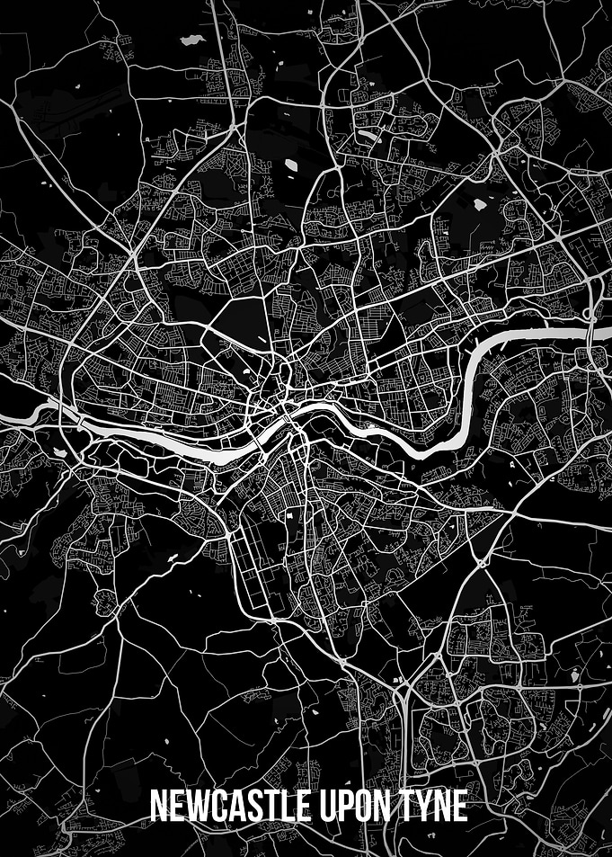 Newcastle dark map