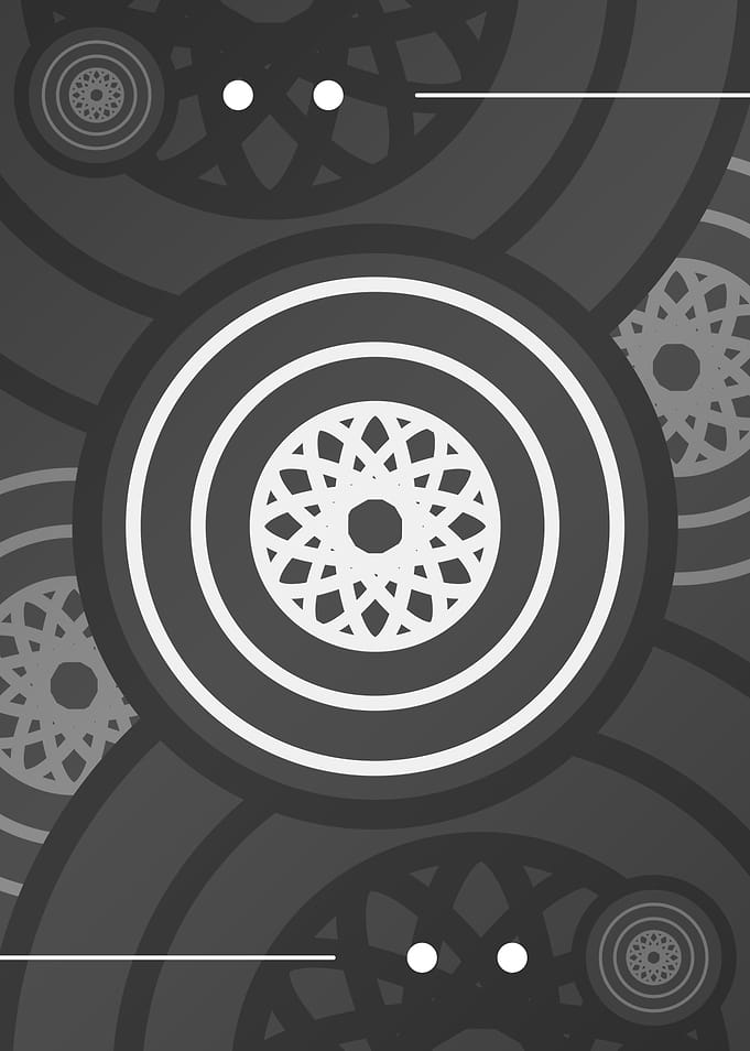 Steel Gray Geometric Glyph