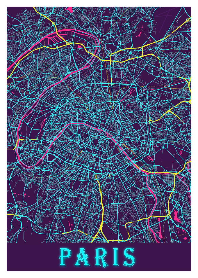 Paris City Map France