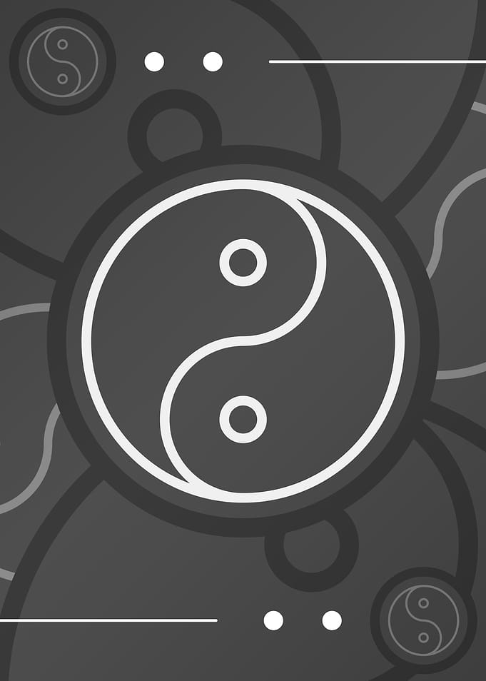 Steel Gray Geometric Glyph