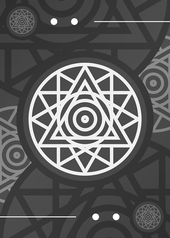 White and Gray Circle Art
