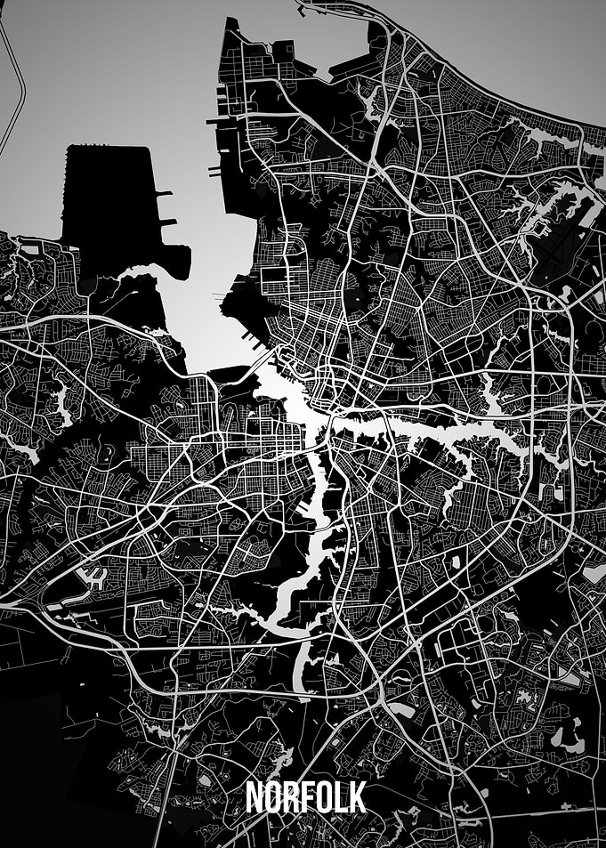 Norfolk dark map