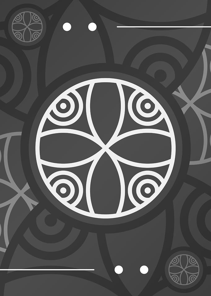 Steel Gray Geometric Glyph
