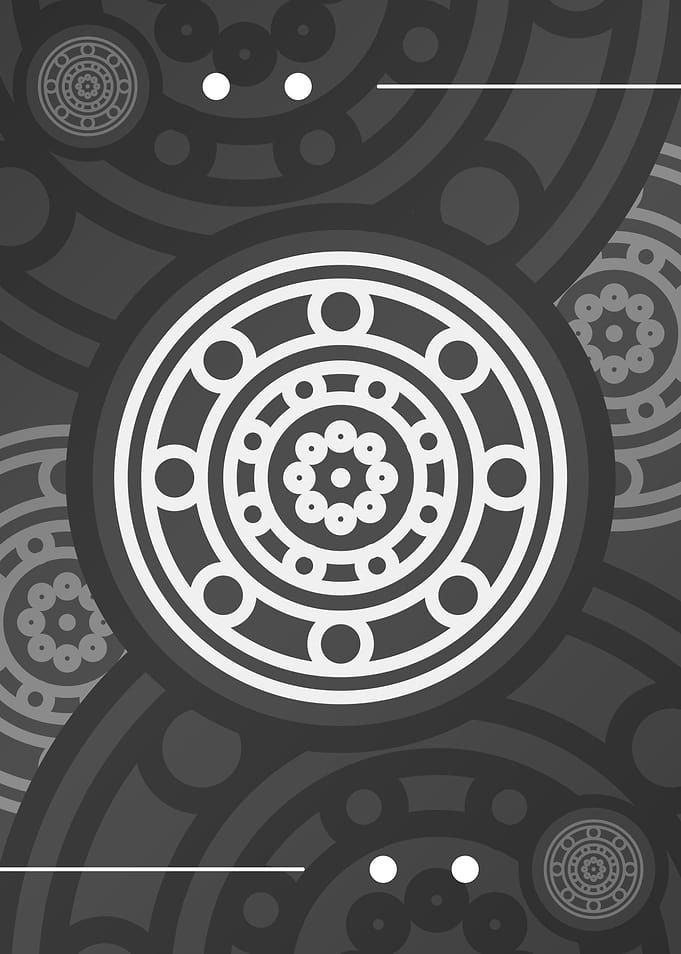 Steel Grey Geometric Glyph