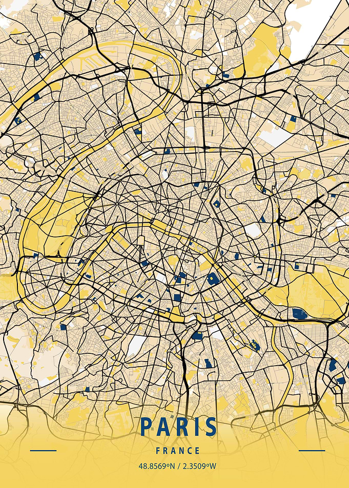 Paris City Map France