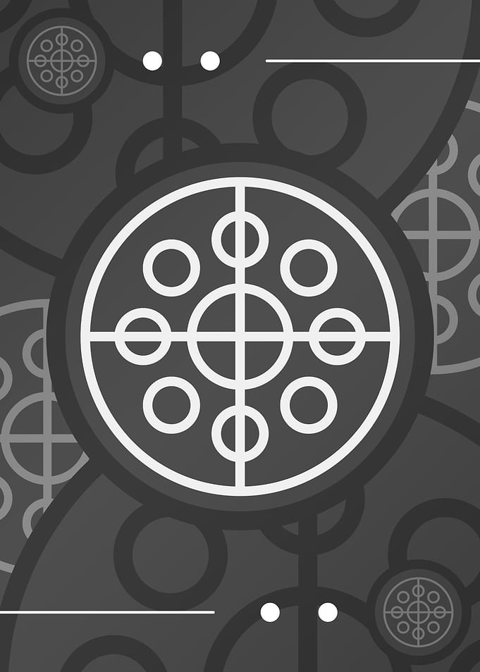Steel Gray Geometric Glyph