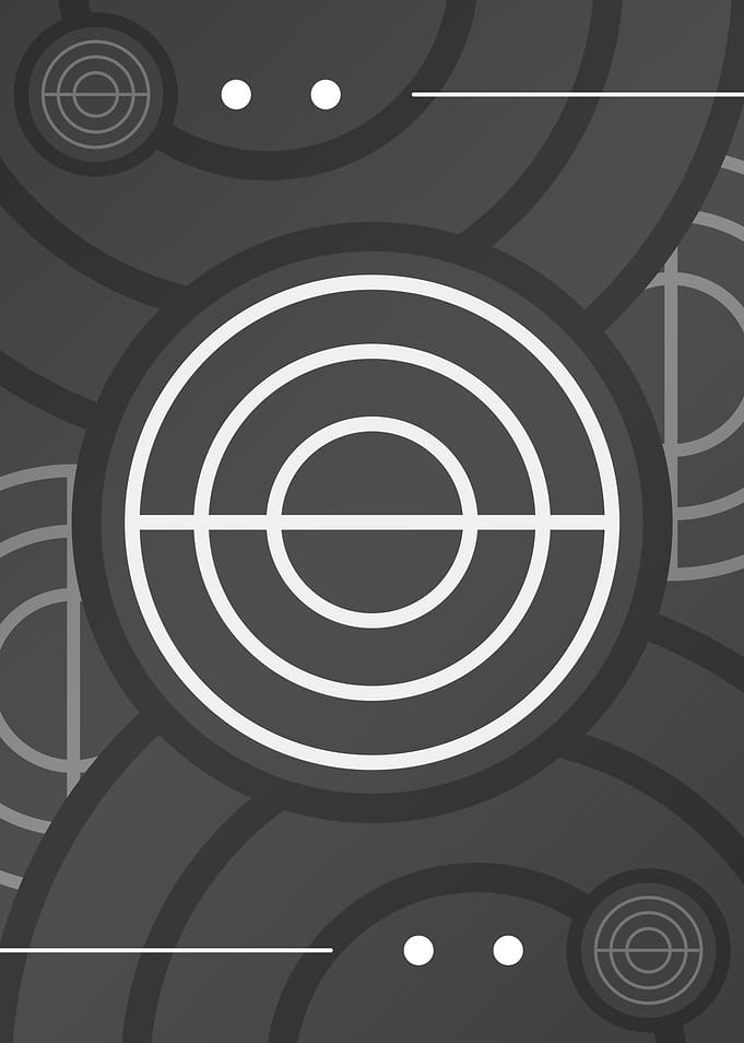 Steel Gray Geometric Glyph