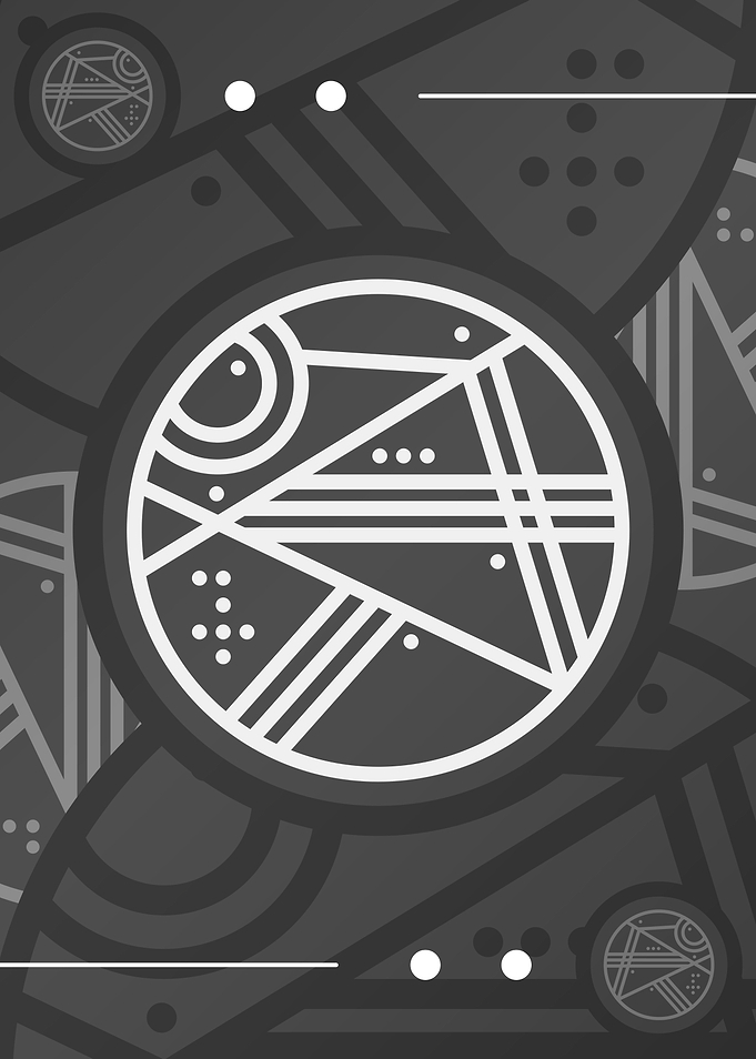 Steel Gray Geometric Glyph