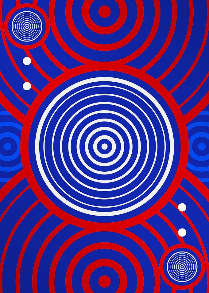 Red White and Blue Glyph
