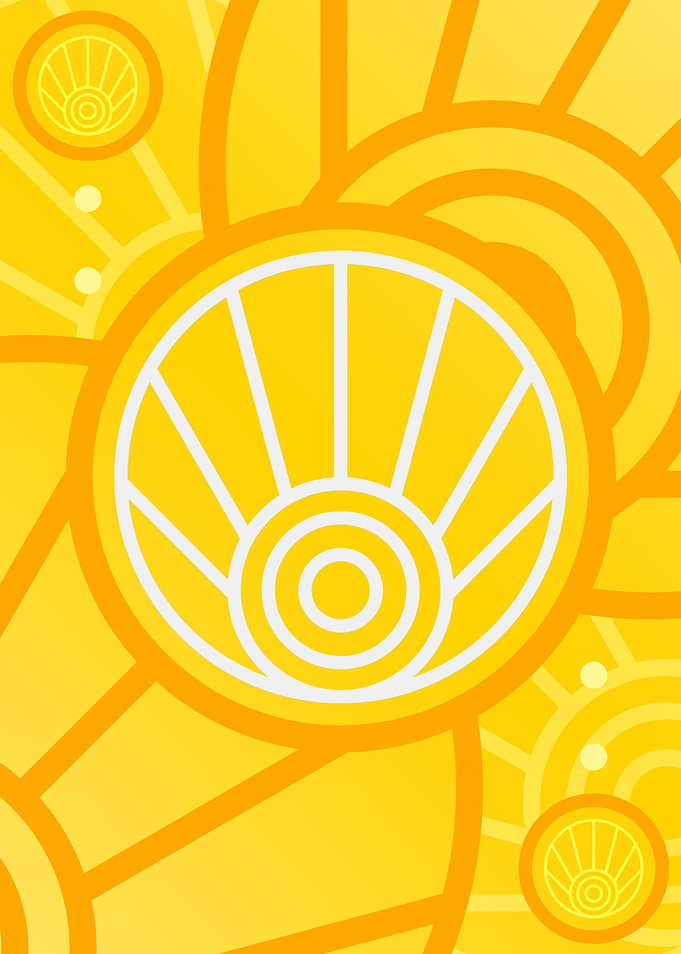 Happy Yellow Orange Glyph