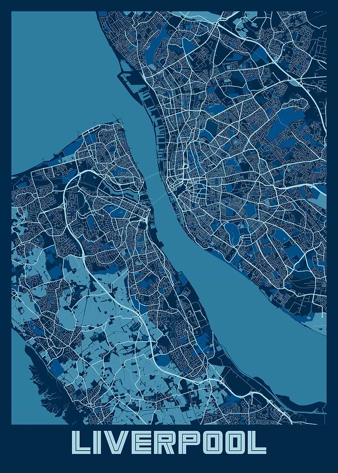 Liverpool City Map England