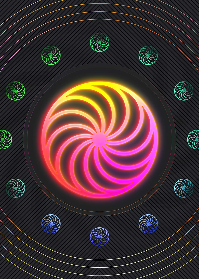 Neon Geometric Glyph Rune