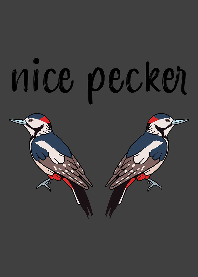 Nice Pecker Funny Bird