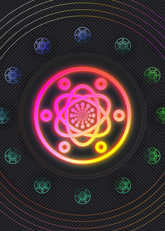 Neon Geometric Glyph Rune