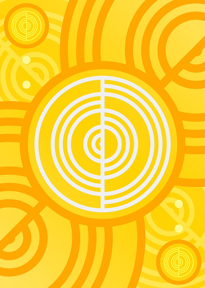 Happy Yellow Orange Glyph