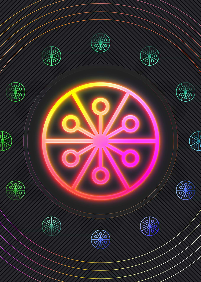 Neon Geometric Glyph Rune