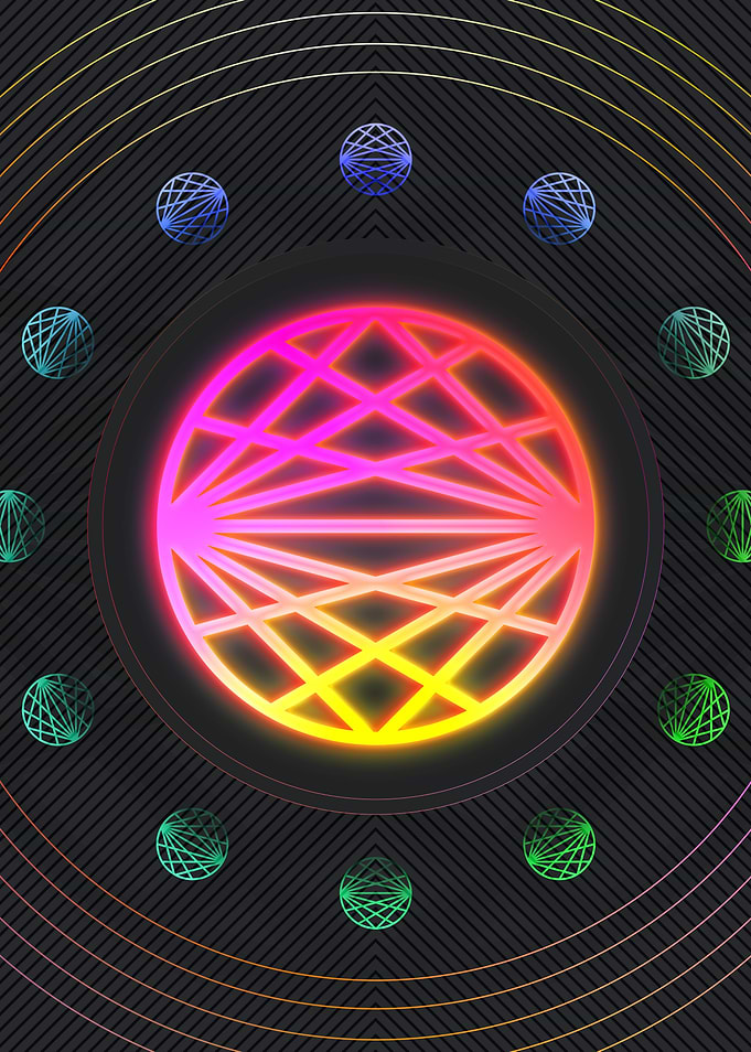 Neon Geometric Glyph Rune