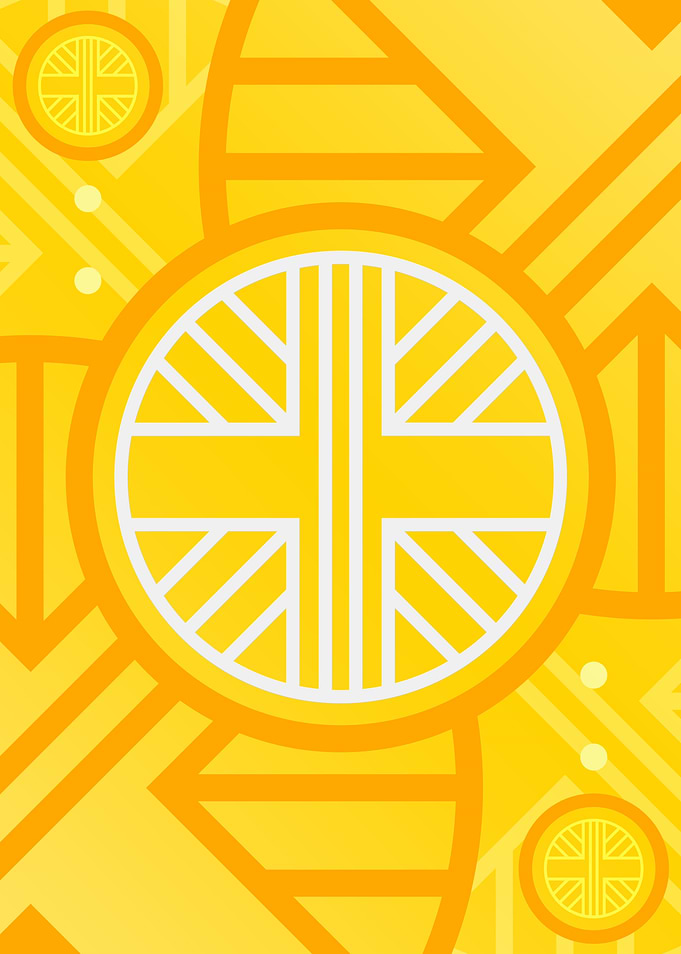 Happy Yellow Orange Glyph