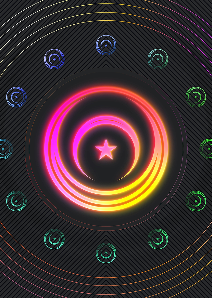 Neon Geometric Glyph Rune
