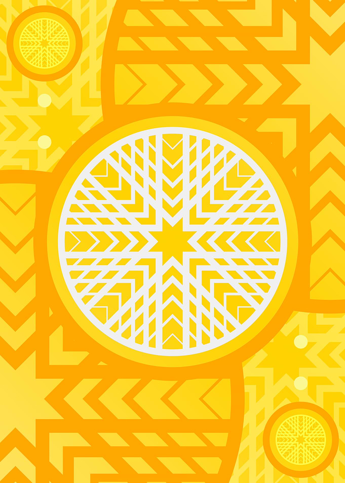 Happy Yellow Orange Glyph