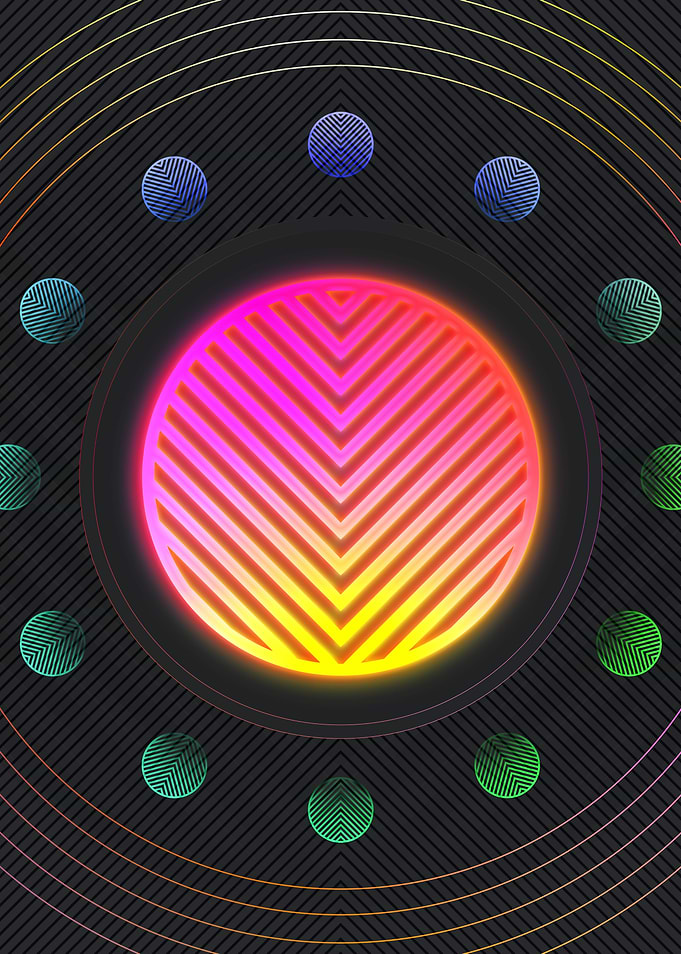 Neon Geometric Glyph Rune