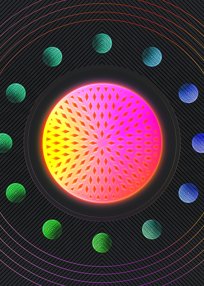 Neon Geometric Glyph Rune