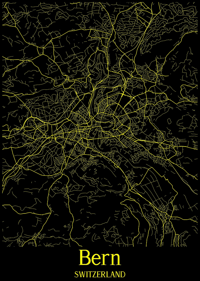 Bern City Map Switzerland