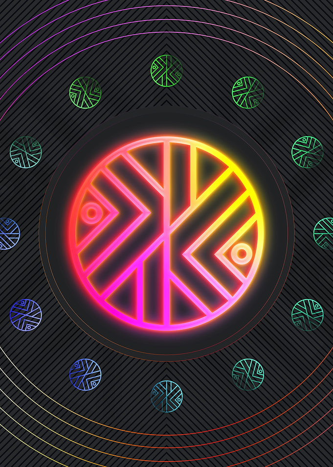 Neon Geometric Glyph Rune