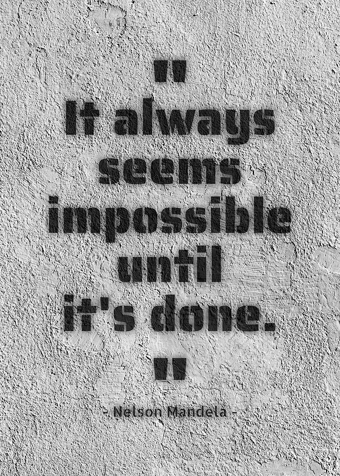Mandela Stencil Quote Art
