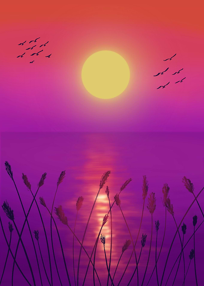 Sunset on the lake