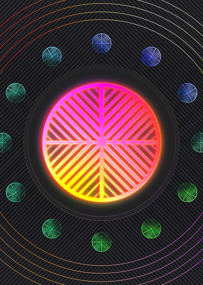 Neon Geometric Glyph Rune