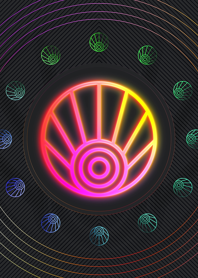 Neon Geometric Glyph Rune