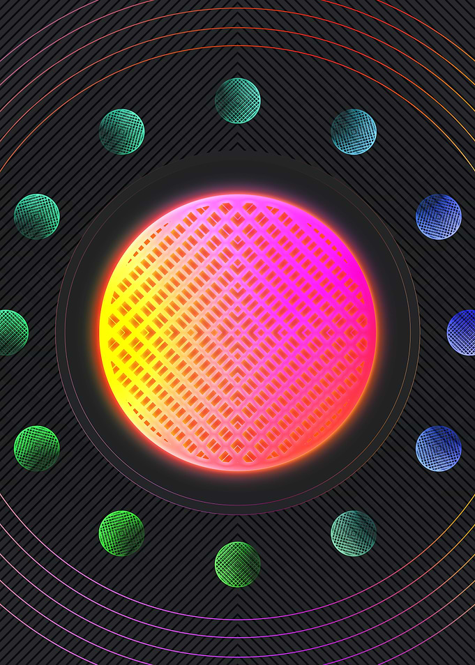 Neon Geometric Glyph Rune