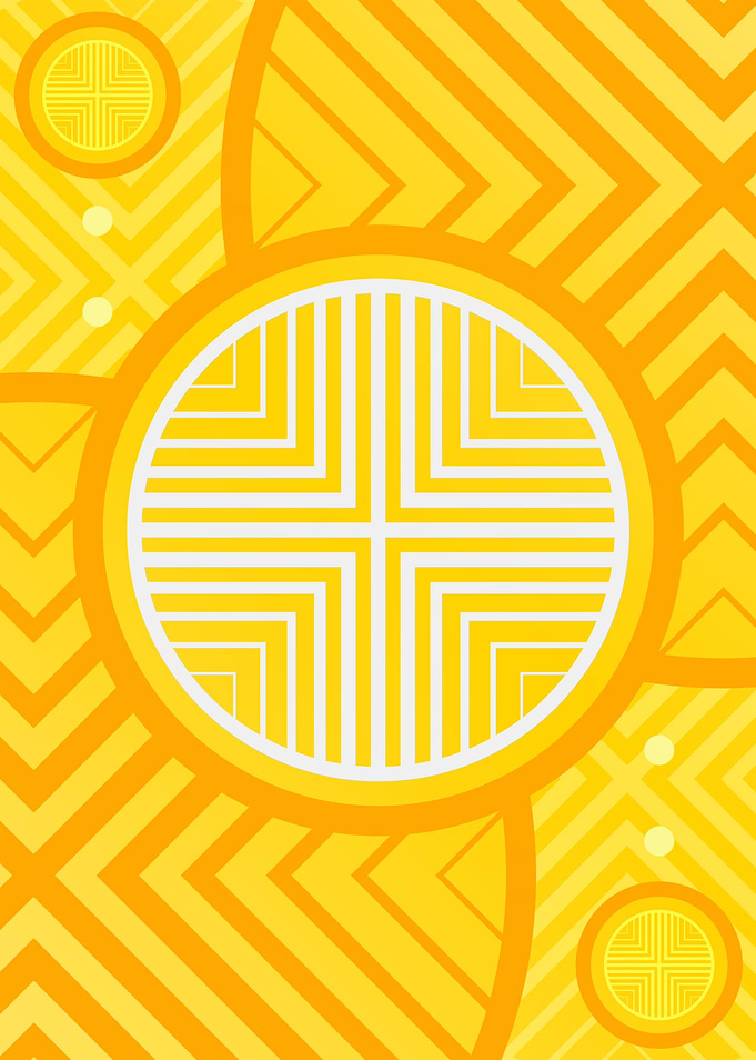 Happy Yellow Orange Glyph