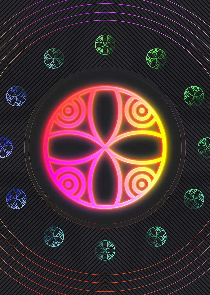 Neon Geometric GlyphsSign