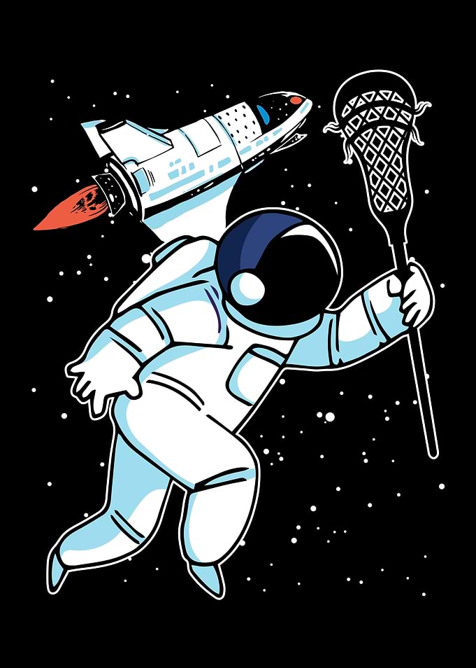Astronaut Lacrosse Player
