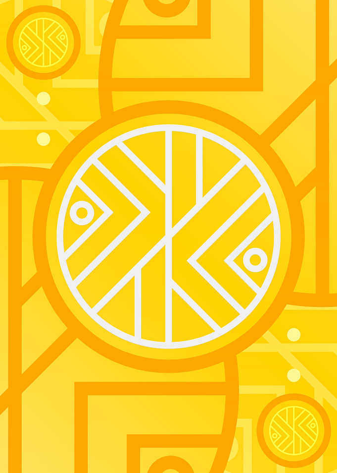 Happy Yellow Orange Glyph