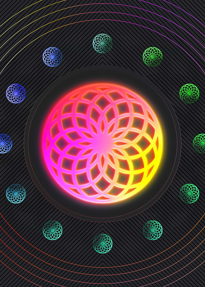 Neon Geometric Glyph Rune