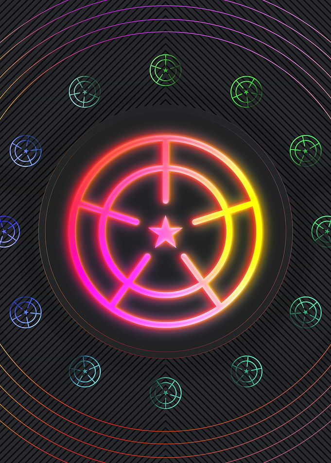 Neon Geometric Glyph Rune